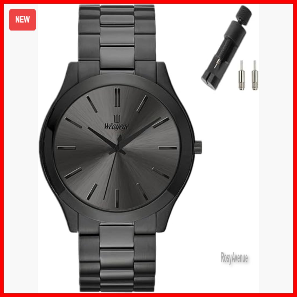 Men's Minimalist Quartz Watch, Stainless Steel, Water Resistant, Business Casual
